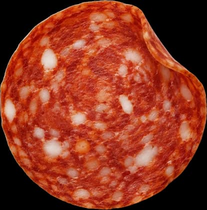 En skiva salame piccante
